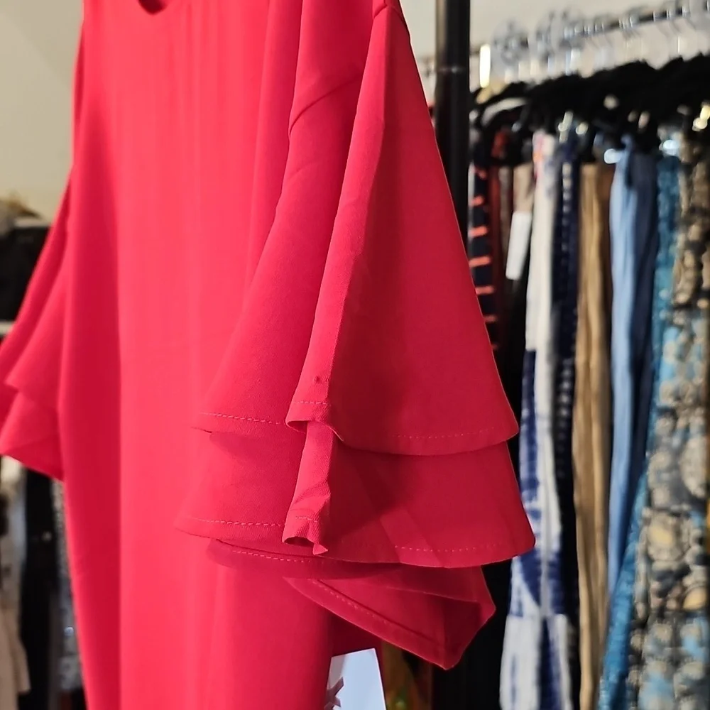 Sympli Bright Red Blouse - Picture 7 of 12